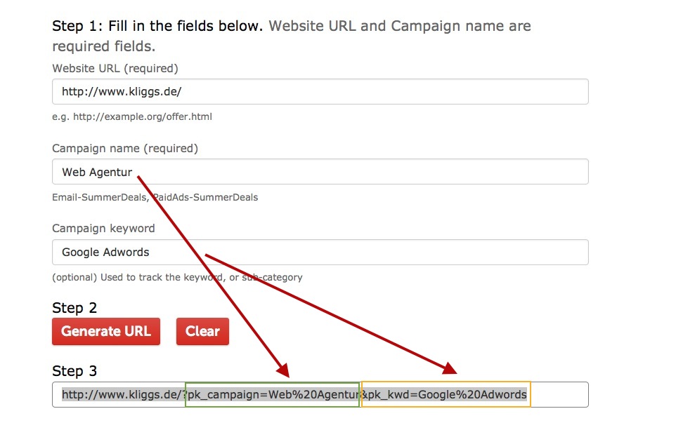 URL Parameter für Kampagnen Tracking PIWIK