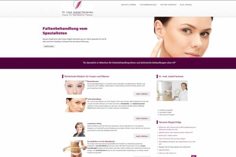 Screenshot Praxis Homepage München Dr. Perianez